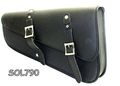 Synthetic Leather Two Strap Swing Arm Bag With Quick Release Buckles Sol790
