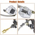 Gxywady Go Kart Rear Foot Disc Hydraulic Brake Master Cylinder Caliper Assembly With Oiler Replacement For 110cc 125cc 150cc