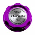 Vms Racing Purple Oil Cap With Silver Turbo Emblem In Cnc Machined Billet Aluminum Compatible Honda Acura Integra