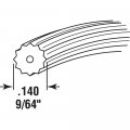Make-2-fit P 7519 0 14 In X 25 Ft Roll Black Spline 1