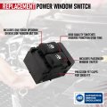 Master Power Window Switch Driver Side Door Compatible With Chevy Cavalier 2000 2001 2002 2003 2004 2005 Auto Replaces 22610144
