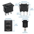 Baomain 5 X Ac 6a 250v 10a 125v 3pin Spdt On Off On 3 Position Snap In Boat Rocker Switch