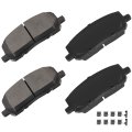 D884 Front Disc Brake Pad Set With Hardware For Toyota Highlander 2001 To 2007 Semi Metal Pads Suv 