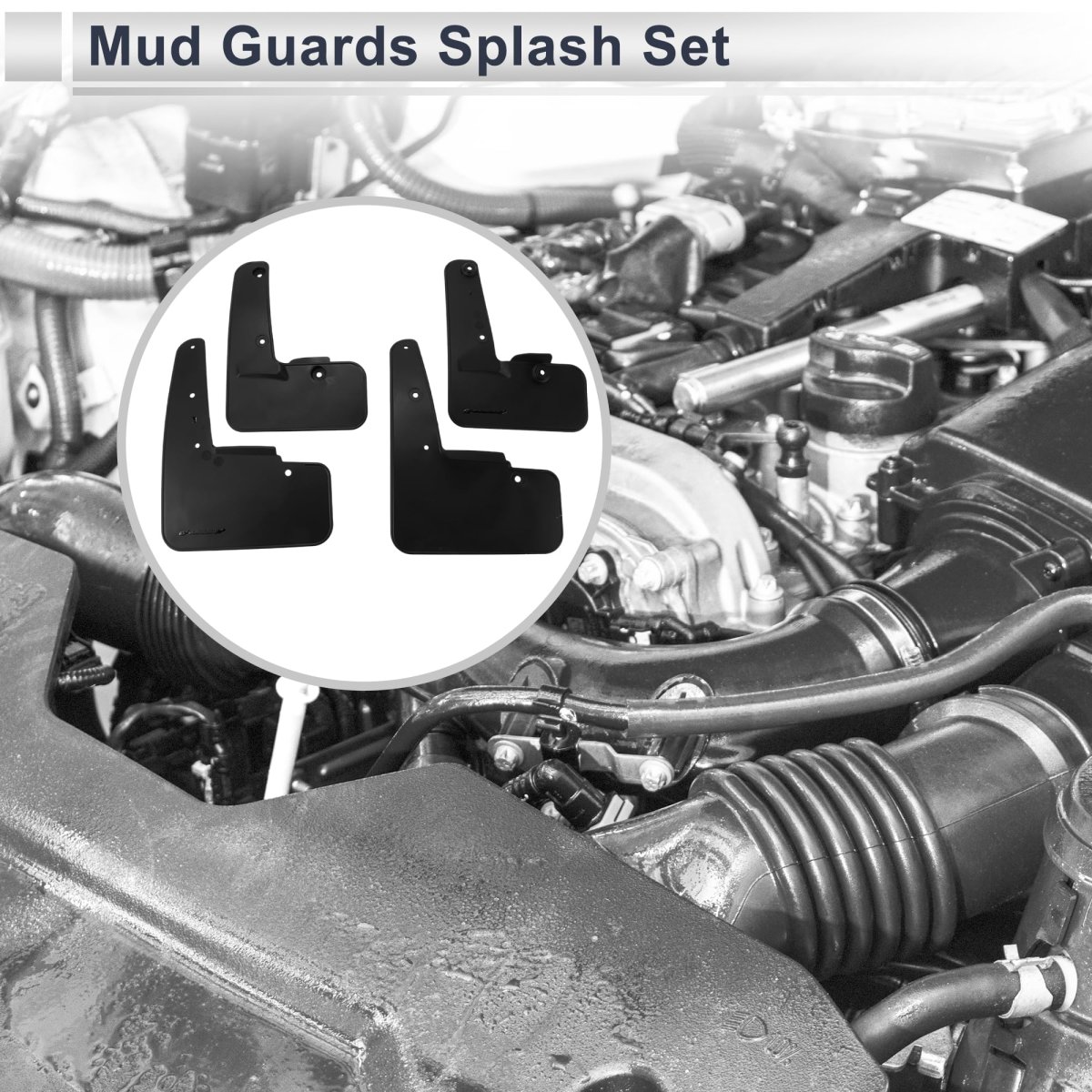 Front And Rear Mud Flaps Splash Guards For Subaru Wrx 2022 2023 1 Set Black With Mount Accessories Size 13 38 In X 10 23