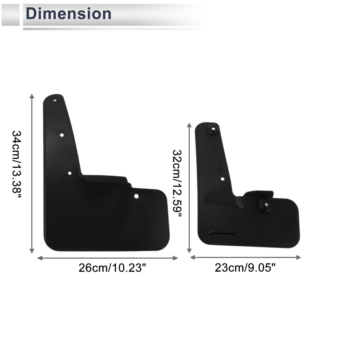 Front And Rear Mud Flaps Splash Guards For Subaru Wrx 2022 2023 1 Set Black With Mount Accessories Size 13 38 In X 10 23