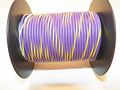 Violet Yellow Striped 18 Ga Awg Gxl Wire 100 Spool For Automotive Truck Motorcycle Rv General Purpose Copper 94 O D Abrasion 
