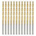 12pcs Titanium Twist Drill Bit 3 32 Drilling Dia High Speed Steel Drills For Hardened Metal Stainless Cast Iron Wood Plastic 