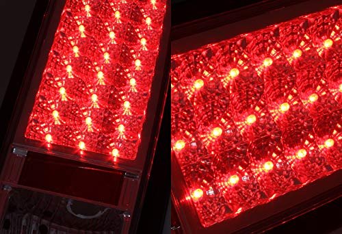 Eparts Chrome Housing Smoke Lens Led Rear Tail Brake Stop Light Lamps Assembly Pair For 2003-2009 Hummer H2