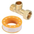 Brass Angle Stop 1 2 Outlet X Inlet 3 Way Compression Tee Valve Supply Line Connector Water Adapter Splitter For Faucet Filters