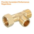 Brass Angle Stop 1 2 Outlet X Inlet 3 Way Compression Tee Valve Supply Line Connector Water Adapter Splitter For Faucet Filters