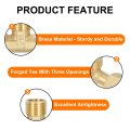 Brass Angle Stop 1 2 Outlet X Inlet 3 Way Compression Tee Valve Supply Line Connector Water Adapter Splitter For Faucet Filters