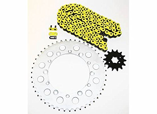 1998 Kawasaki Kx250 Yellow Non O Ring Chain And Sprocket Kit 14 50 120l With Steel Front Rear Sprockets
