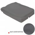 Ecotric Armrest Center Console Lid Compatible With 2002-2008 Dodge Ram 1500 2500 3500 Cover Skin Slate Artificial Leather Gray