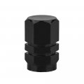 Szzijia 8 Pcs Tire Valve Caps Wheel Covers Dustproof Leak-proof Air Protection Light-weight Aluminum Alloy Black
