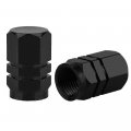 Szzijia 8 Pcs Tire Valve Caps Wheel Covers Dustproof Leak-proof Air Protection Light-weight Aluminum Alloy Black