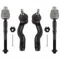 4pcs Front Inner And Outer Tie Rod Ends For Ford Fusion 2006 2012 Lincoln Mkz 2007 Mercury Milan 2009 Ev800531 Es800102 