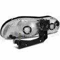 Ocpty Compatible For Chevrolet Camaro 1998-2002 Headlight Headlamps Chrome Housing Clear Reflector