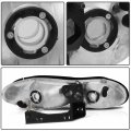 Ocpty Compatible For Chevrolet Camaro 1998-2002 Headlight Headlamps Chrome Housing Clear Reflector