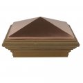 Deckorators 8x8 Victoria Copper High Point Cedar Post Cap 