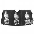 Yyzzh Middle Finger Sign Fuck You Print Car Windshield Sun Shade Block Uv Rays Visor Protector Accordion Folding Sunshade Keep