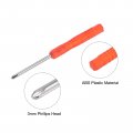Uxcell 5pcs Mini Phillips Screwdriver 3mm Cross Head For Watch Eyeglasses Electronics Repair Red