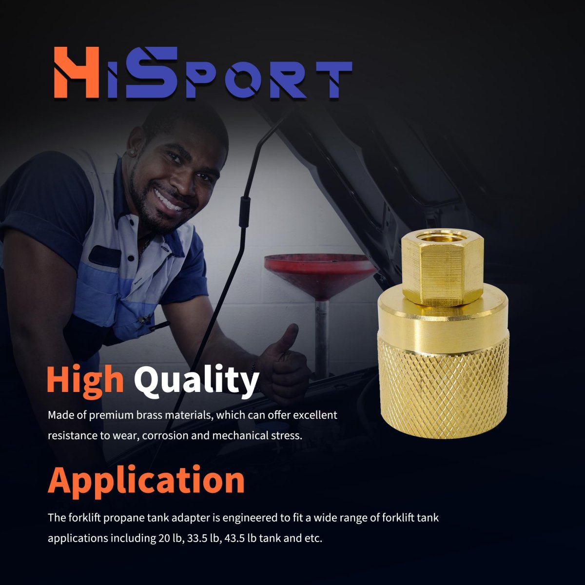Re7141f Forklift Propane Tank Connector Adapter Female Quick Connect Lpg Valve Coupler For 20 Lb 33 5 And 43 Fuel Systems Brass