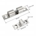 Uxcell 2pcs Cabinet Door Closet Brass Double Ball Catch Tension Latch 50mm Length Silver Tone