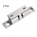 Uxcell 2pcs Cabinet Door Closet Brass Double Ball Catch Tension Latch 50mm Length Silver Tone