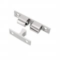 Uxcell 2pcs Cabinet Door Closet Brass Double Ball Catch Tension Latch 50mm Length Silver Tone