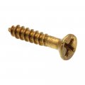 Prime-line Wood Screw Flat Head Phillips 6 X 3 4 In Solid Brass Pack Of 100