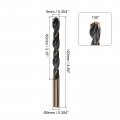 Uxcell 6pcs Jobber Drill Bits 9mm Black Nitride Gold Titanium Coated 4341 High Speed Steel Hss 135 Degree Split Point Twist For
