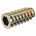 Uxcell M8x30mm Furniture Screw-in Nut Zinc Alloy Threaded Insert Nuts For Wood 12pcs