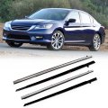 4pcs Car Outer Door Window Molding Trim Weatherstrip Seal For 2013-2018 Honda Accord Replace 72410-t2a-a01 72450-t2a-a01 