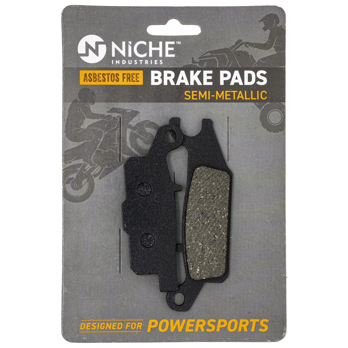 Niche Rear Left Brake Pad Set For Yamaha 3b4-w0046-00-00 Semi-metallic
