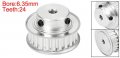 Uxcell Aluminum 24 Teeth 6 35mm Bore 5 08mm Timing Belt Pulley For 10mm