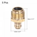 Uxcell Brass Straight Grease Fitting M12 X 1 25mm Thread Hydraulic Accessories 5pcs