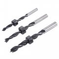 Uxcell Wooden Drilling Tool Set 6mm 8mm 10mm Wood Bit Drill Stop With Wrench 7in1