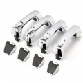 Door Handle Replacement With Covers Exterior For Hummer 2006-2010 H3 X H3t Alpha Set Of 4 Front Rear L R Silvery 