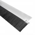 Uxcell Door Bottom Sweep H-shape Aluminum Alloy Base With 1 2-inch Gray Nylon Brush 39-inch X 2 28-inch