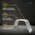 Recpro Trailer Steel Fender 16 Gauge Round And Flat Top Diamond Smooth Design Smooth 10 X 34 17