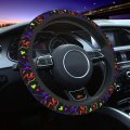 Foruidea 70s Geometric Car Steering Wheel Cover Neoprene Automotive Anti Slip And Sweat Absorption Auto Wrap Fit Most Cars 15