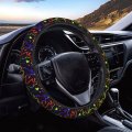 Foruidea 70s Geometric Car Steering Wheel Cover Neoprene Automotive Anti Slip And Sweat Absorption Auto Wrap Fit Most Cars 15