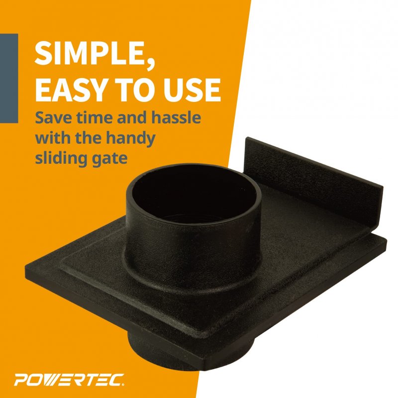 Powertec 70133v 2-1 2 Blast Gate For Dust Collector Collection Fittings
