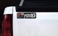 Stickertalk I Love My Pomsky Vinyl Sticker 10 Inches By 3 
