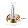 Uxcell Mirror Screws 16mm 0 63 12pcs Decorative Cap Fasteners Cover Nails Polishing Gold Tone 304 Stainless Steel