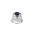 Uxcell M6 Nylon Insert Hex Lock Nuts With Flange 304 Stainless Steel Plain Finish 5pcs