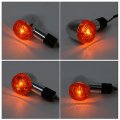Wflnhb 2 X Amber Chrome Front Rear Turn Signal Universal Aftermarket Replacement Signals