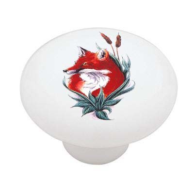 Gotham Decor Fox In The Willows Ceramic Drawer Knob