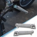 Uxcell 1 Pair 7mm Aluminium Alloy Motorcycle Footrest Footpeg Foot Rest Peg Bike Bicycle Cycling Silver Tone For Yamaha