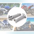 Uxcell 1 Pair 7mm Aluminium Alloy Motorcycle Footrest Footpeg Foot Rest Peg Bike Bicycle Cycling Silver Tone For Yamaha